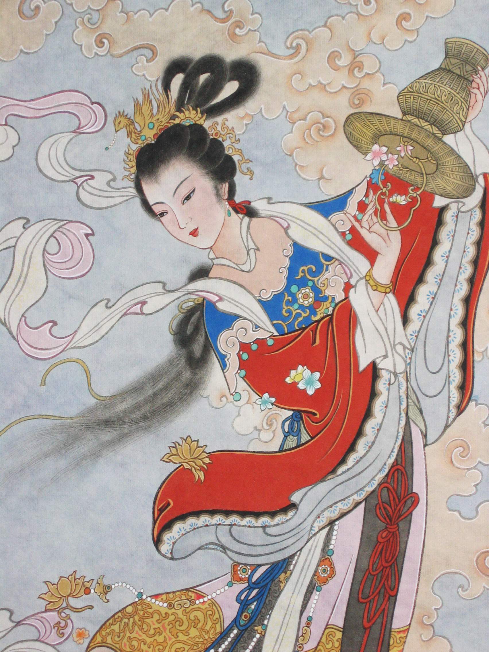 摹<em>天女散花</em>全过程